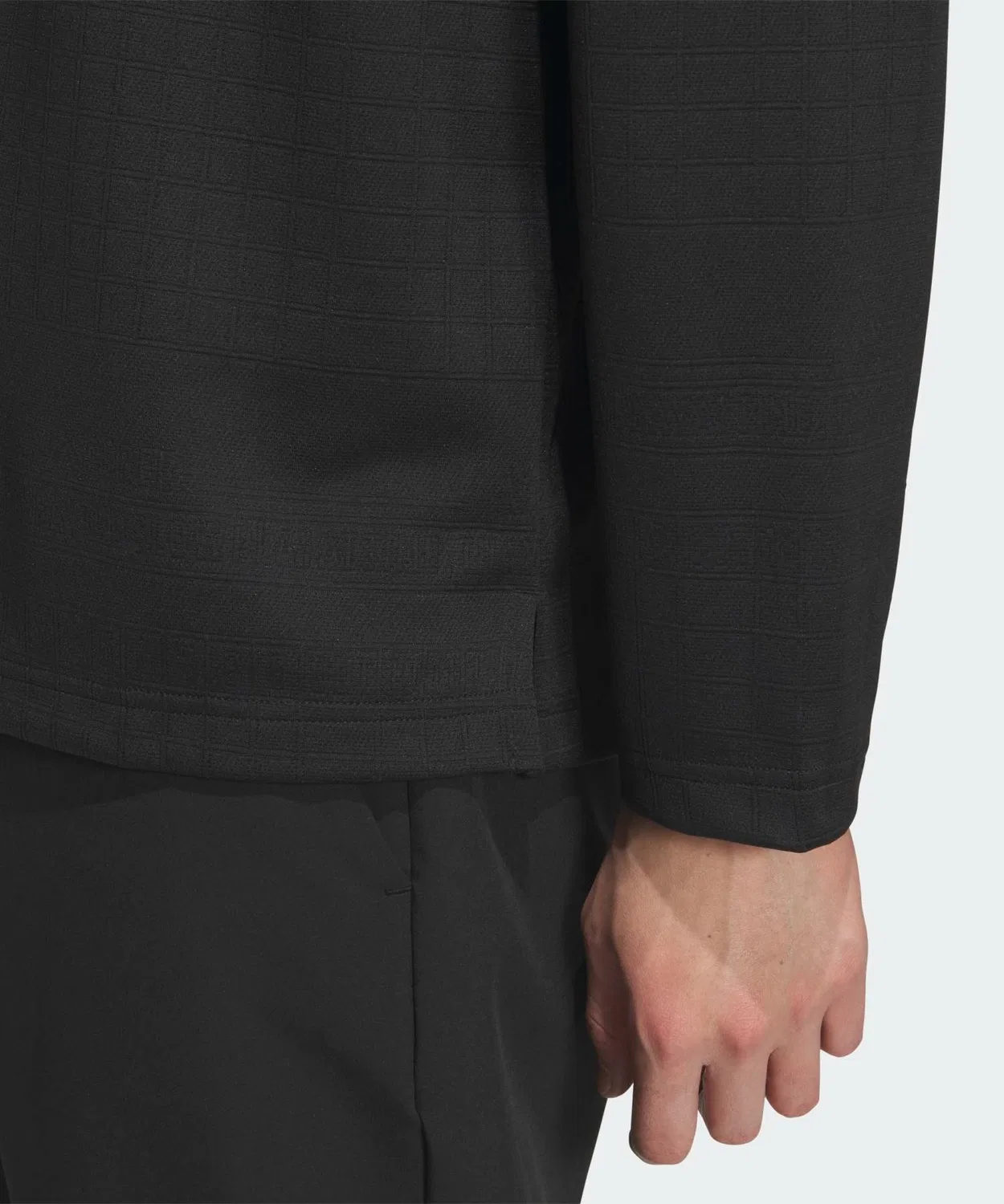 Мужская длиннорукавная поло с монограммным принтом Adidas Golf, Black — фото 4