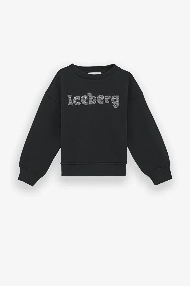 Детские свитшот для девочек с длинным рукавом Iceberg, Black