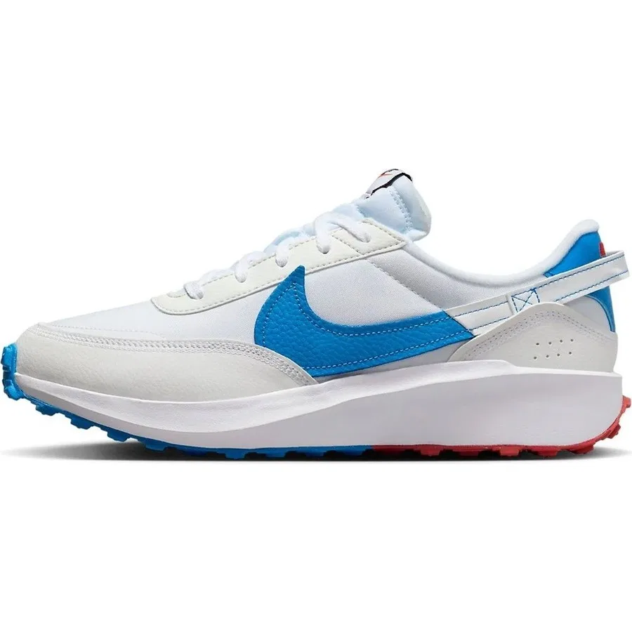Кеды повседневные с принтом Waffle Debut Se White Blue Nike, Белый/Светло-синий — фото 2