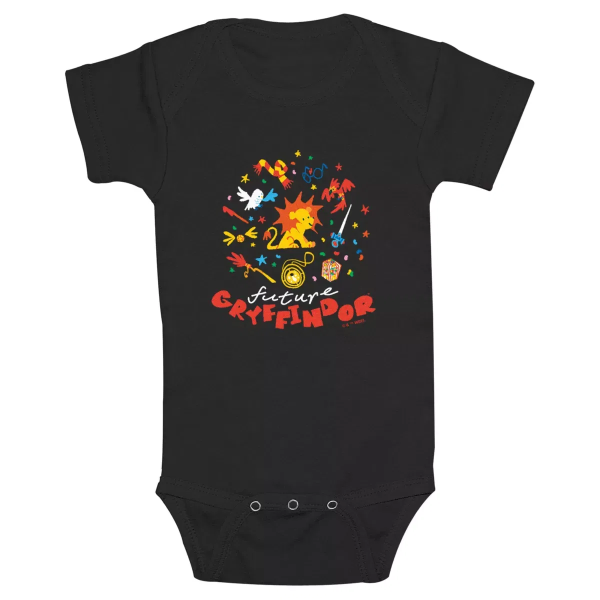 Детский боди-комбинезон с принтом Future Gryffindor Harry Potter, Black