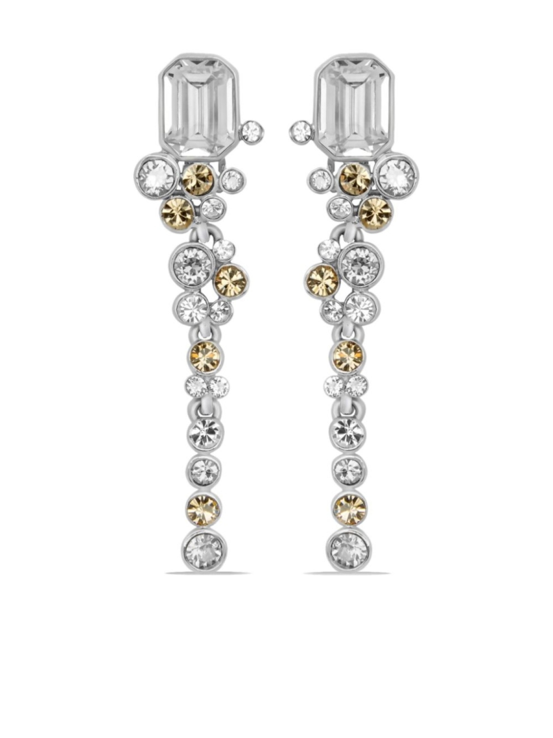 

Серьги-клипсы с кристаллами Oscar de la Renta, серебряный