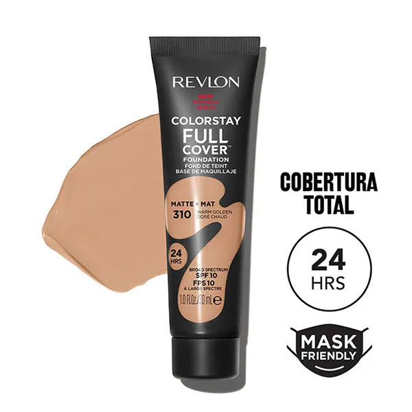 

Матовая основа под макияж с полным покрытием Colorstay Full Cover Foundation Revlon, цвет warm golden