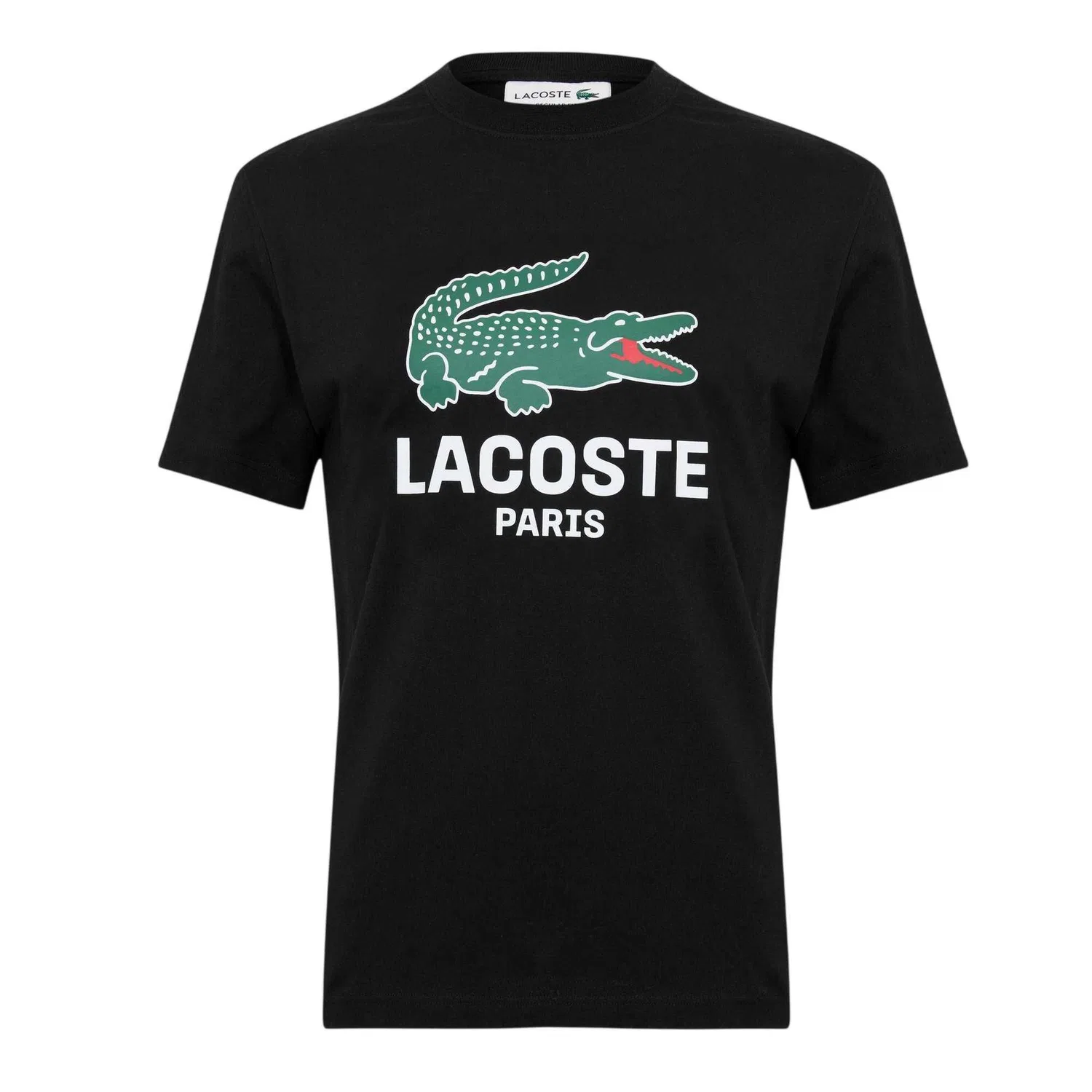 Мужская футболка с принтом Paris Lacoste, Schwarz