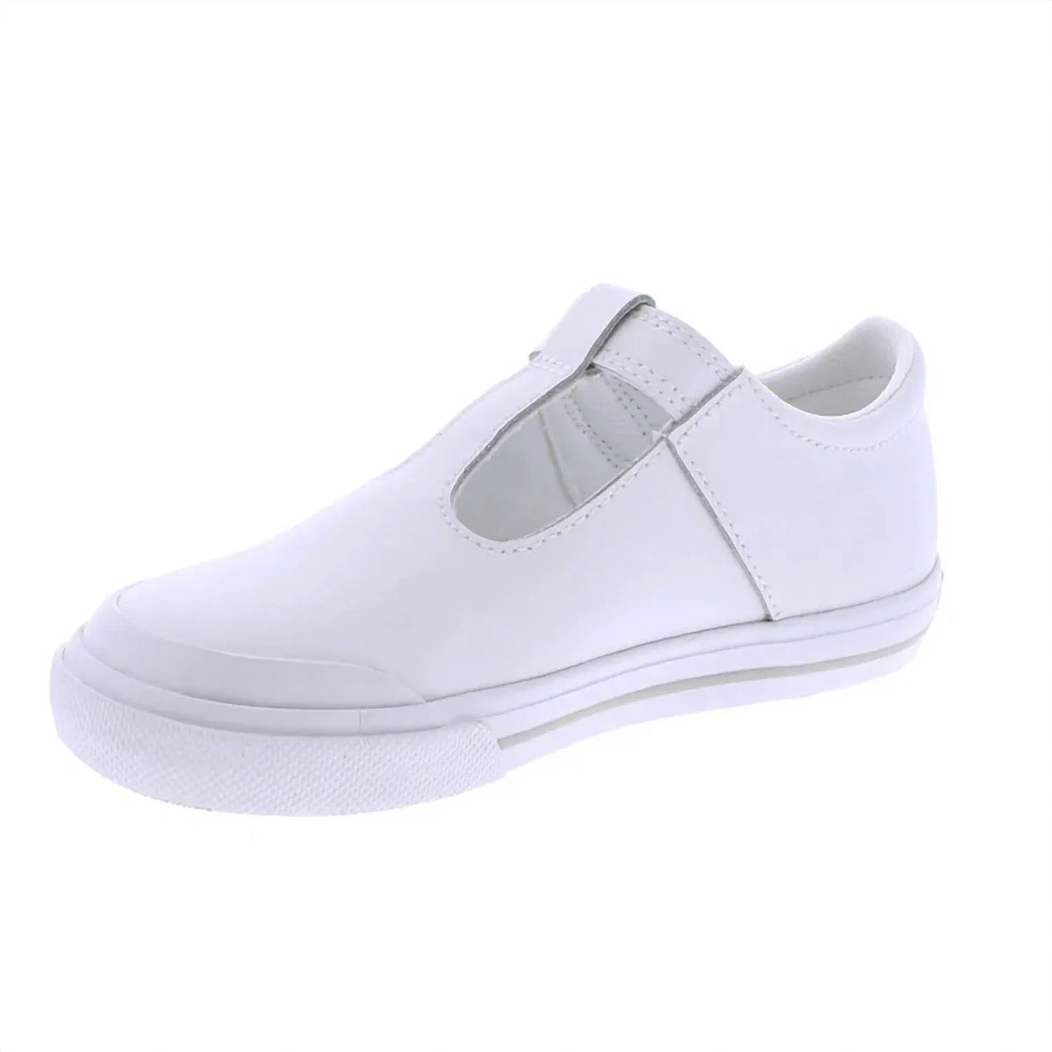 Детские туфли Мэри Джейн с ремешком Footmates, White Leather Gray — фото 3