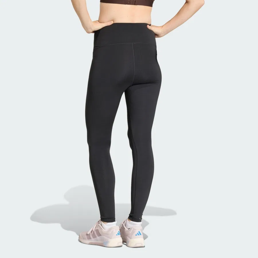 Леггинсы для беременных с высокой посадкой Optime Essentials Performance JZ1161 adidas, Черный — фото 2
