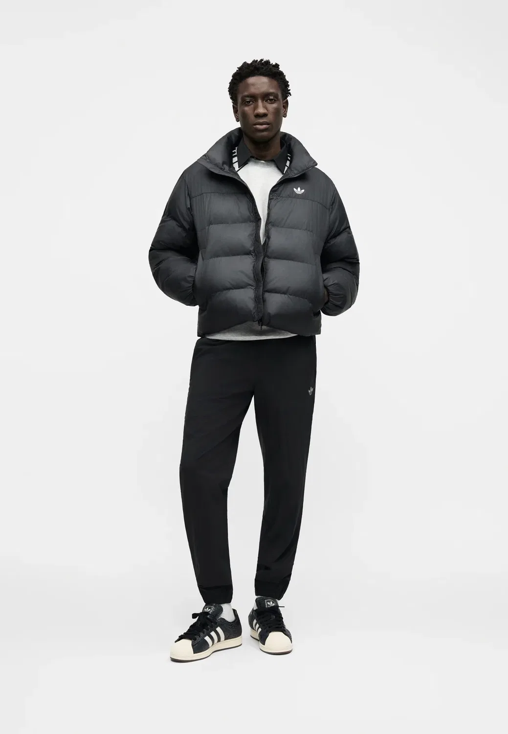 Regen jkt - зимняя куртка Adidas Originals, Black — фото 2
