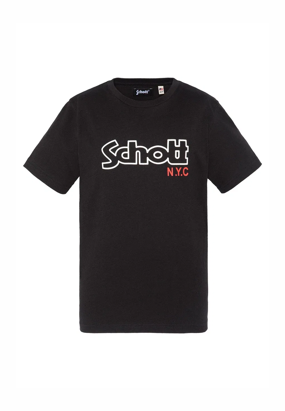 Футболка с принтом Schott, Noir