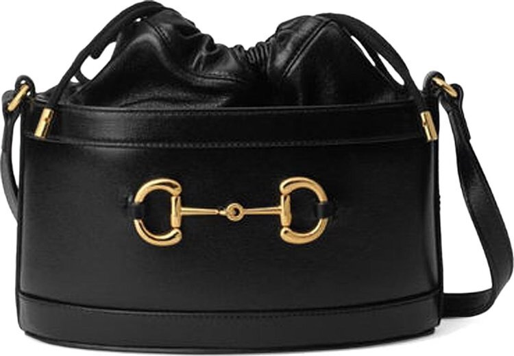 

Сумочка Gucci Horsebit 1955 Drawstring Bucket Bag Black, черный