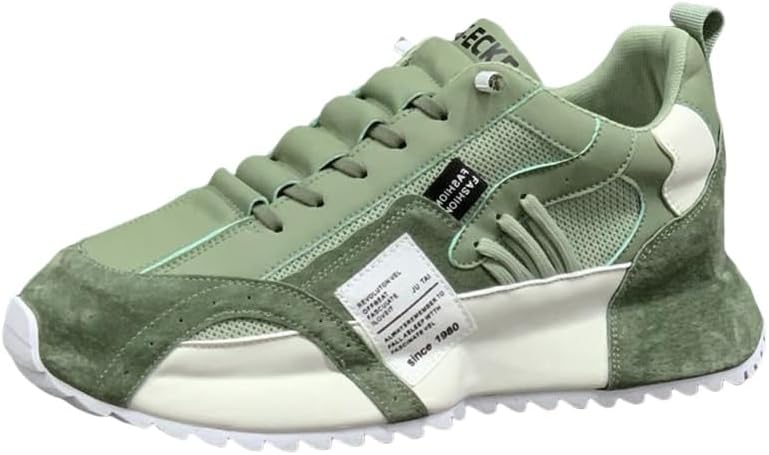 

Мужские спортивные кроссовки на шнуровке больших размеров- удобные и стильные, с толстой подошвой, подходят для прогулок на свежем воздухе, пробежек и кемпинга Clolinde