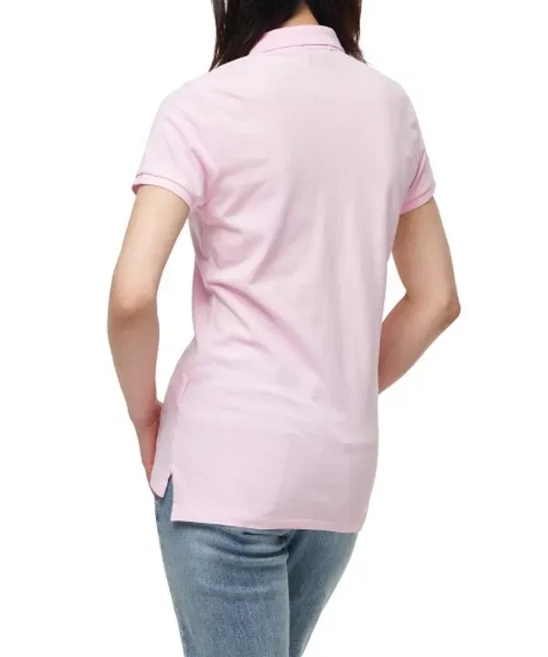 Поло с воротником, сетчатое, Slim Fit, Polo Ralph Lauren, розовый — фото 2