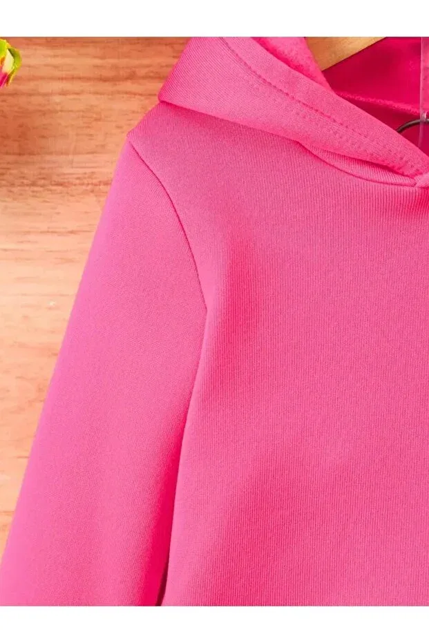 Детское худи для девочек с принтом Eat Eater Design Baxia, Pink4 — фото 3