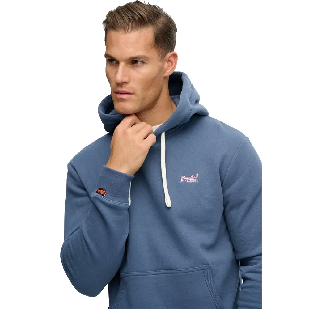 Худи классическое Essential Logo Superdry, синий — фото 3