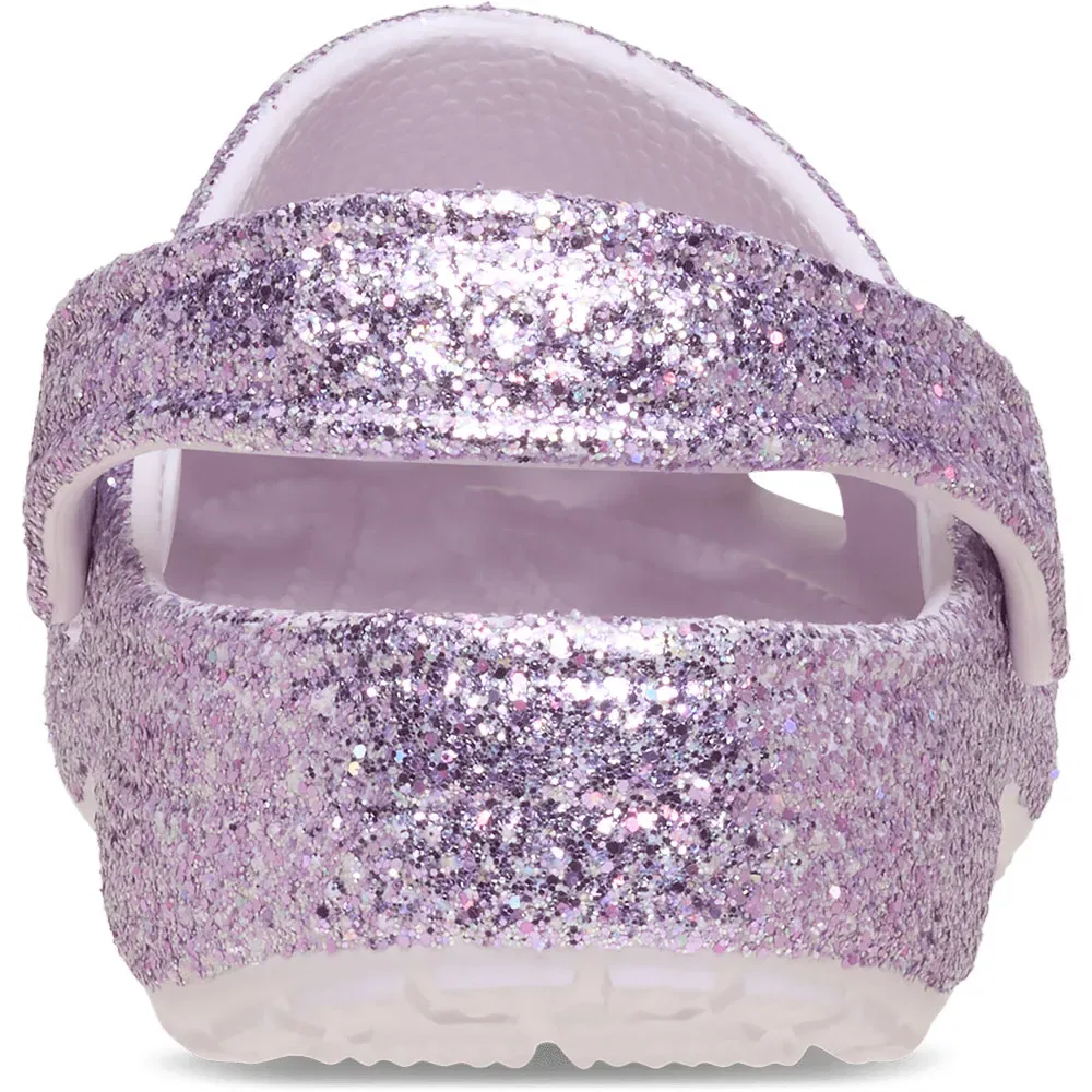 Сабо детские Classic Chunky Glitter Crocs, фиолетовый — фото 4