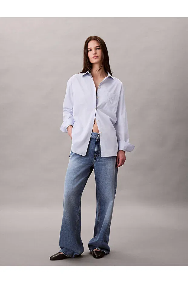 Женская рубашка с длинным рукавом Calvin Klein, Blue