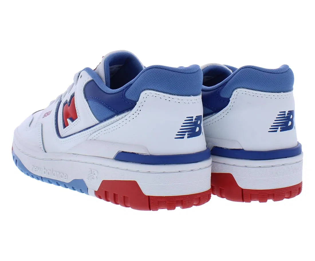 Детские кроссовки для мальчиков с кожаным верхом New Balance, Bianco Rosso — фото 4