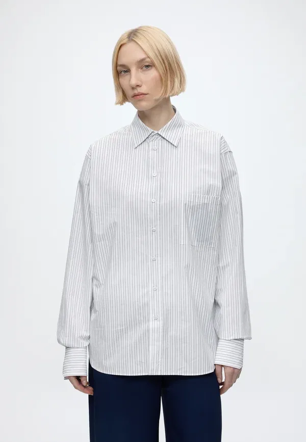 Блуза Saturday button down Boss, светло-сиреневый