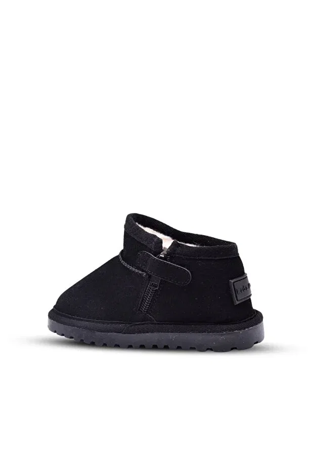 Детские ботинки для девочек с мехом внутри Kugga Kids A More, Black — фото 3
