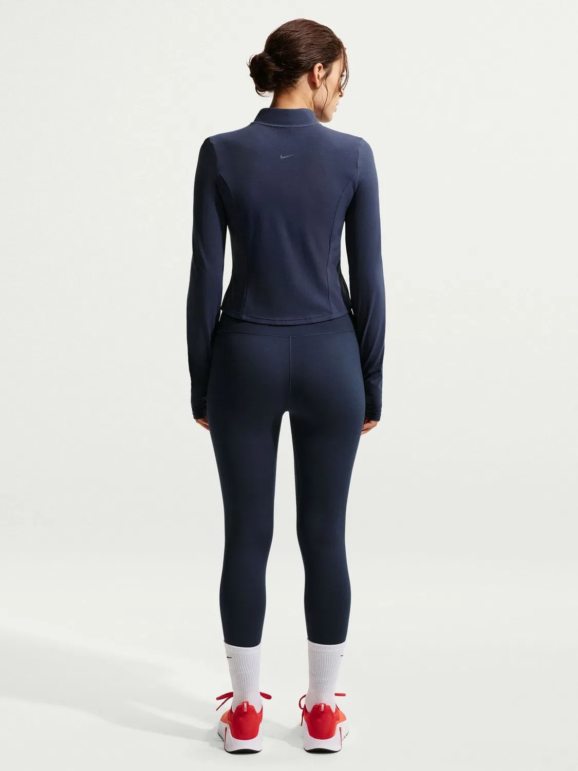 Леггинсы Nike Midnight Navy, высокой посадки, 7/8, темно-синий — фото 2