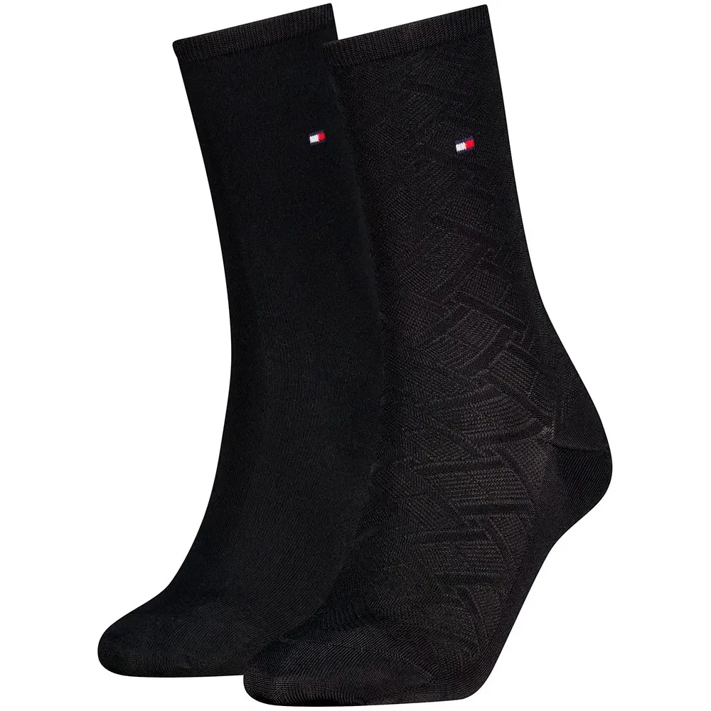 Женские носки с усиленной пяткой и мыском Tommy hilfiger, Black
