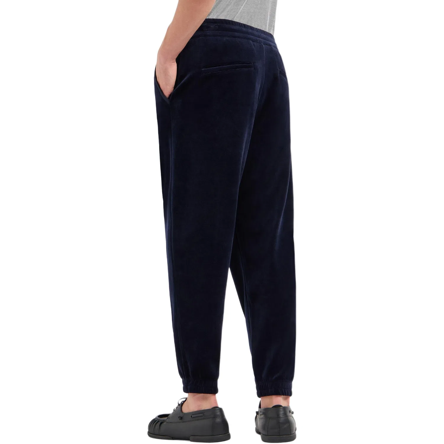 Вязаные спортивные брюки Chenille Joggers, EMPORIO ARMANI, Blue — фото 4