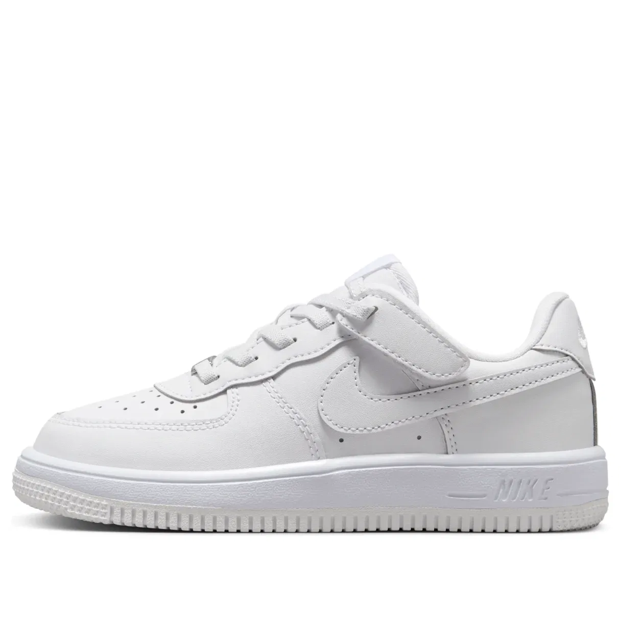 Детские кроссовки с кожаным верхом Force 1 Low EasyOn 'White' Nike, White/White/White