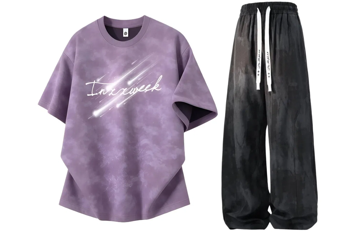 Детский спортивный комплект с принтом Casual Sportswear GWAF, Purple/Black