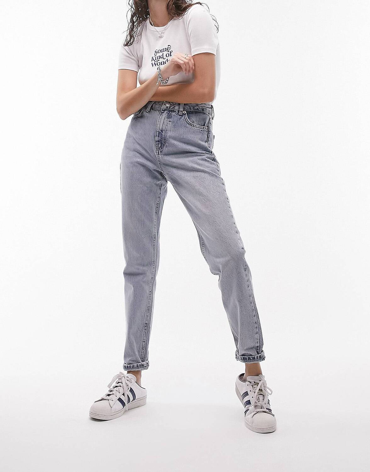 

Белые джинсы Topshop Mom