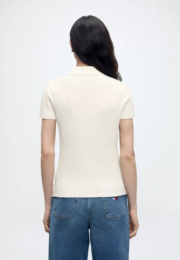Футболка поло Calvin Klein, цвет tofu — фото 3