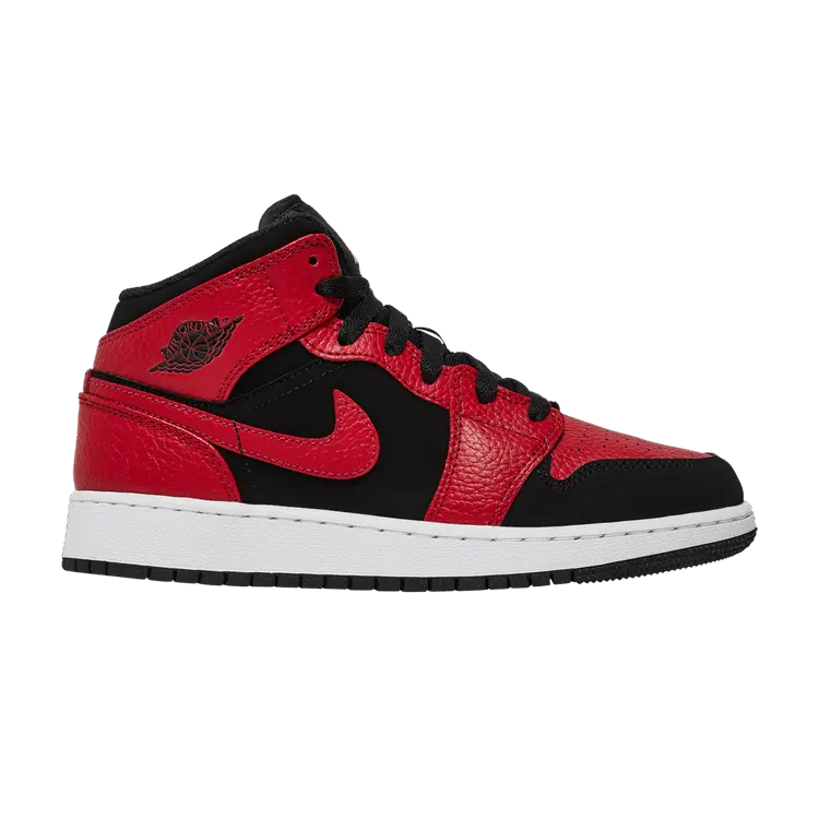 

Кроссовки Air Jordan Air Jordan 1 Mid GS 'Black Gym Red', красный