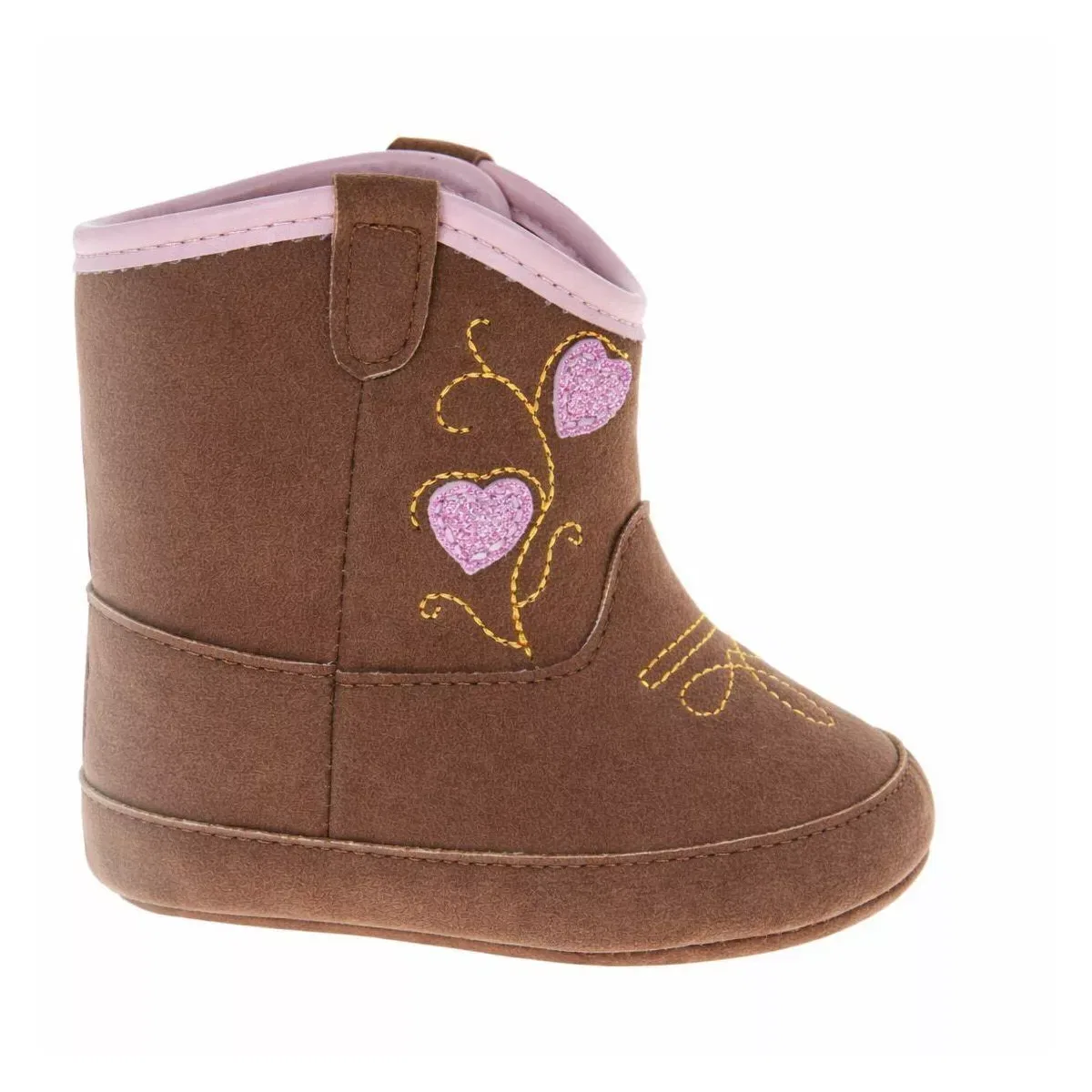 Детские ботиночки для девочек мягкие с начесом Cozy Warm Soft-Sole Winter Style Laura Ashley, Brown Pink — фото 2