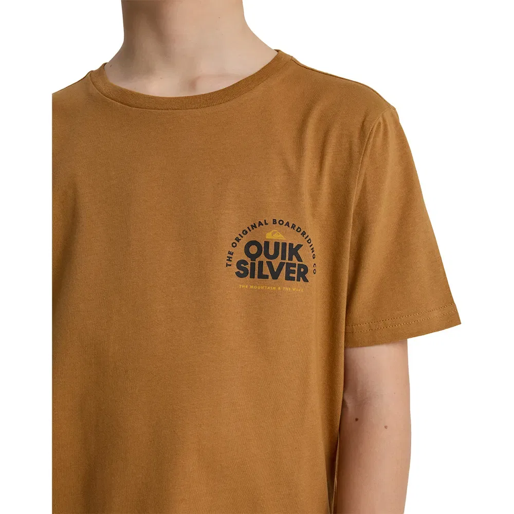 Футболка с коротким рукавом Fundamental Ride Quiksilver, коричневый — фото 3