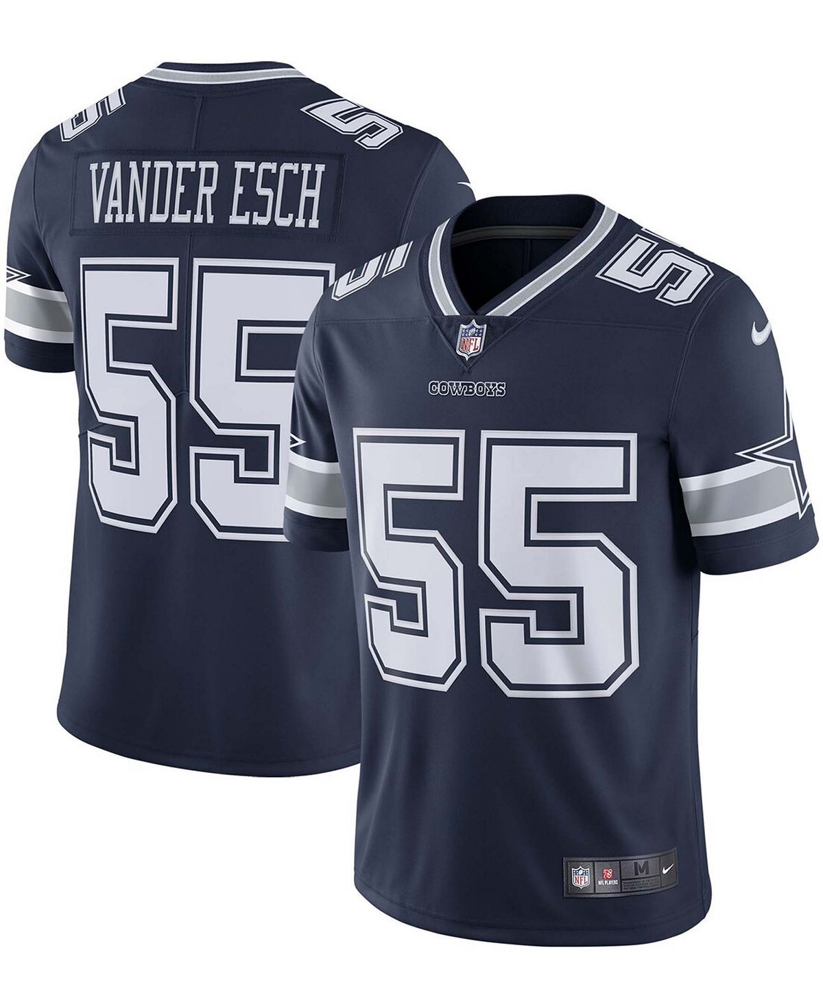 

Мужская футболка leighton vander esch navy dallas cowboys vapor limited player jersey Nike, синий