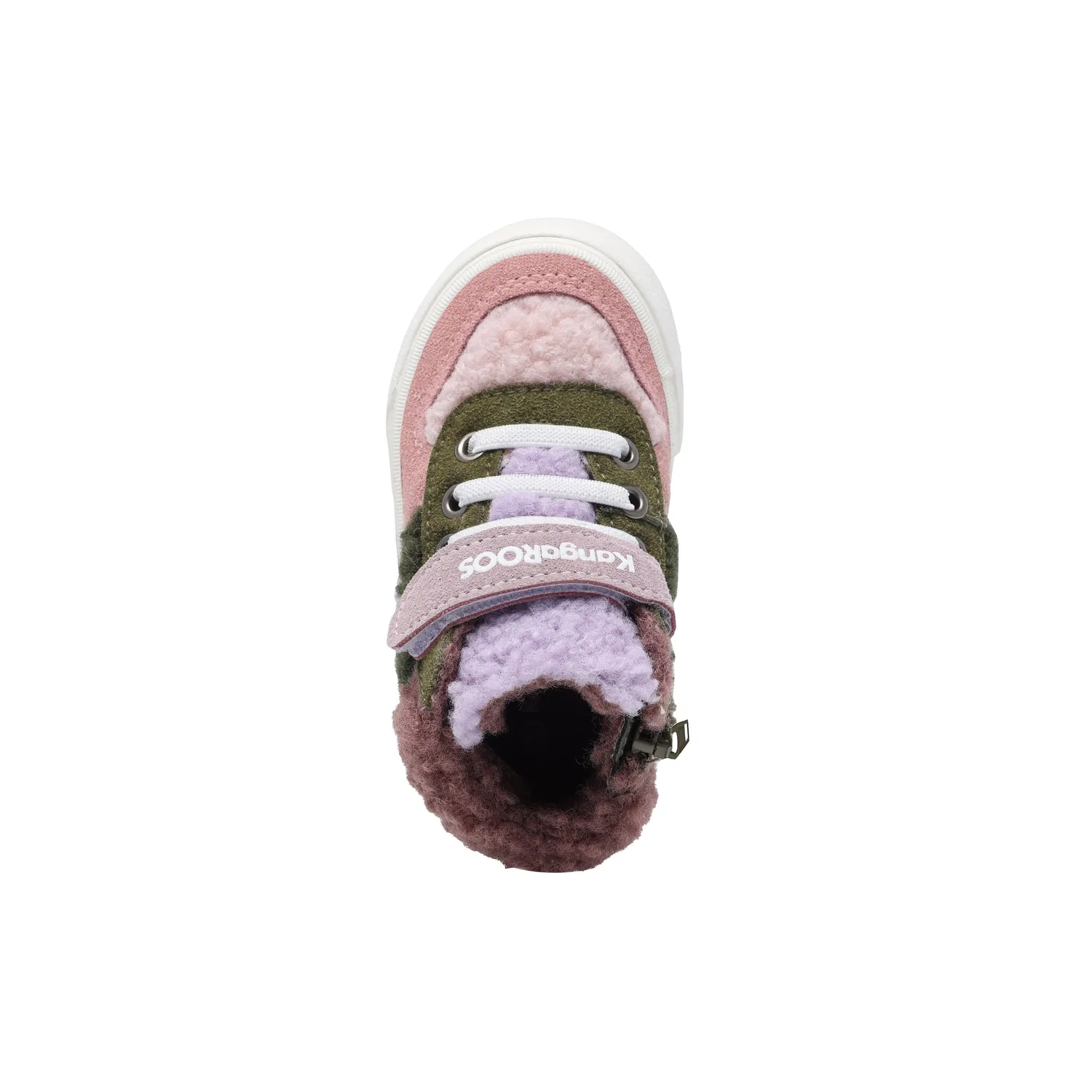 Детские кроссовки с меховой подкладкой KangaROOS Kavu Shady Fur EV, Olive/Multi — фото 4