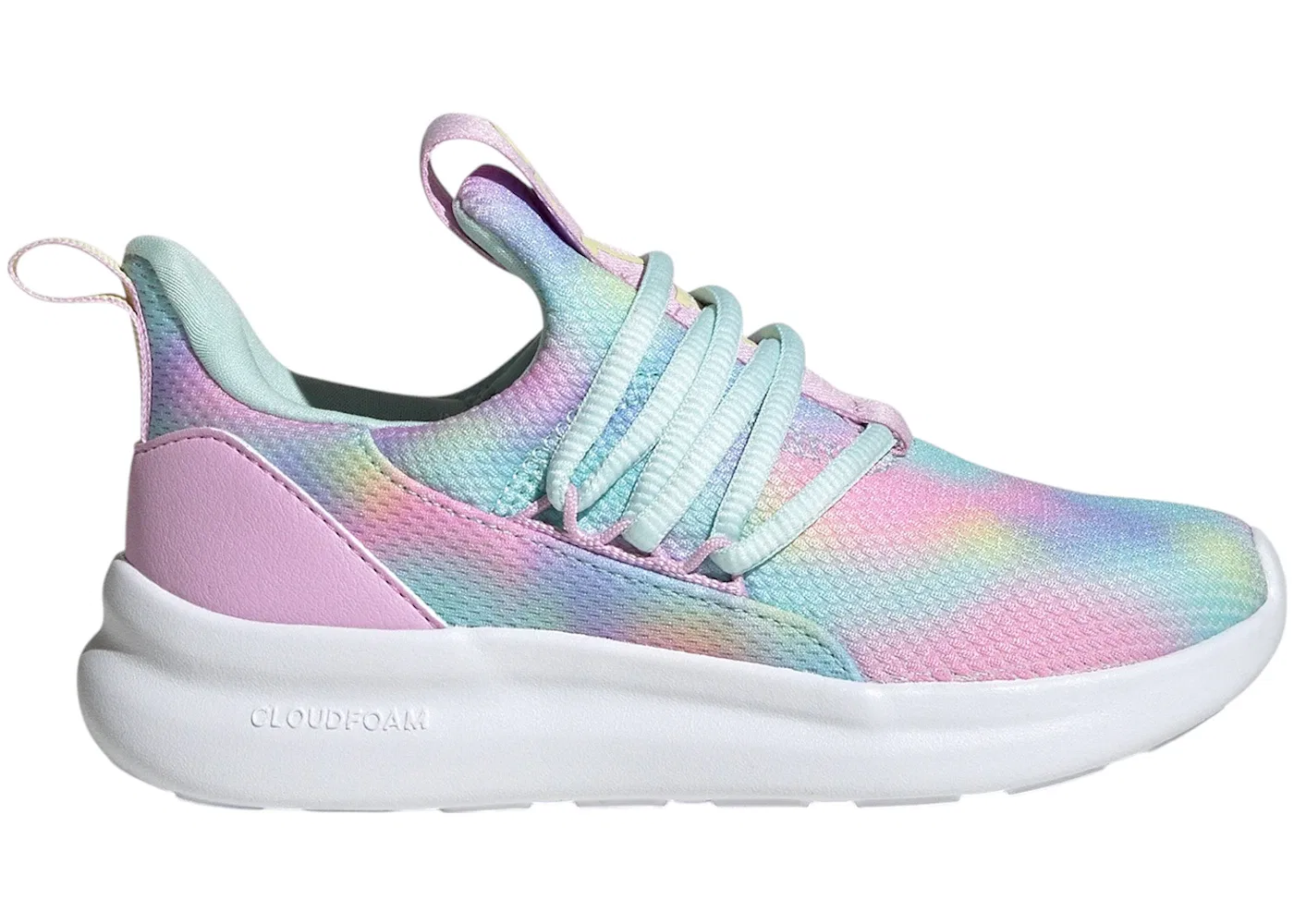 Детские кроссовки Lifestyle с шнуровкой Adidas Lite Racer Adapt 7.0, Bliss Lilac/Halo Mint/Powder Yellow
