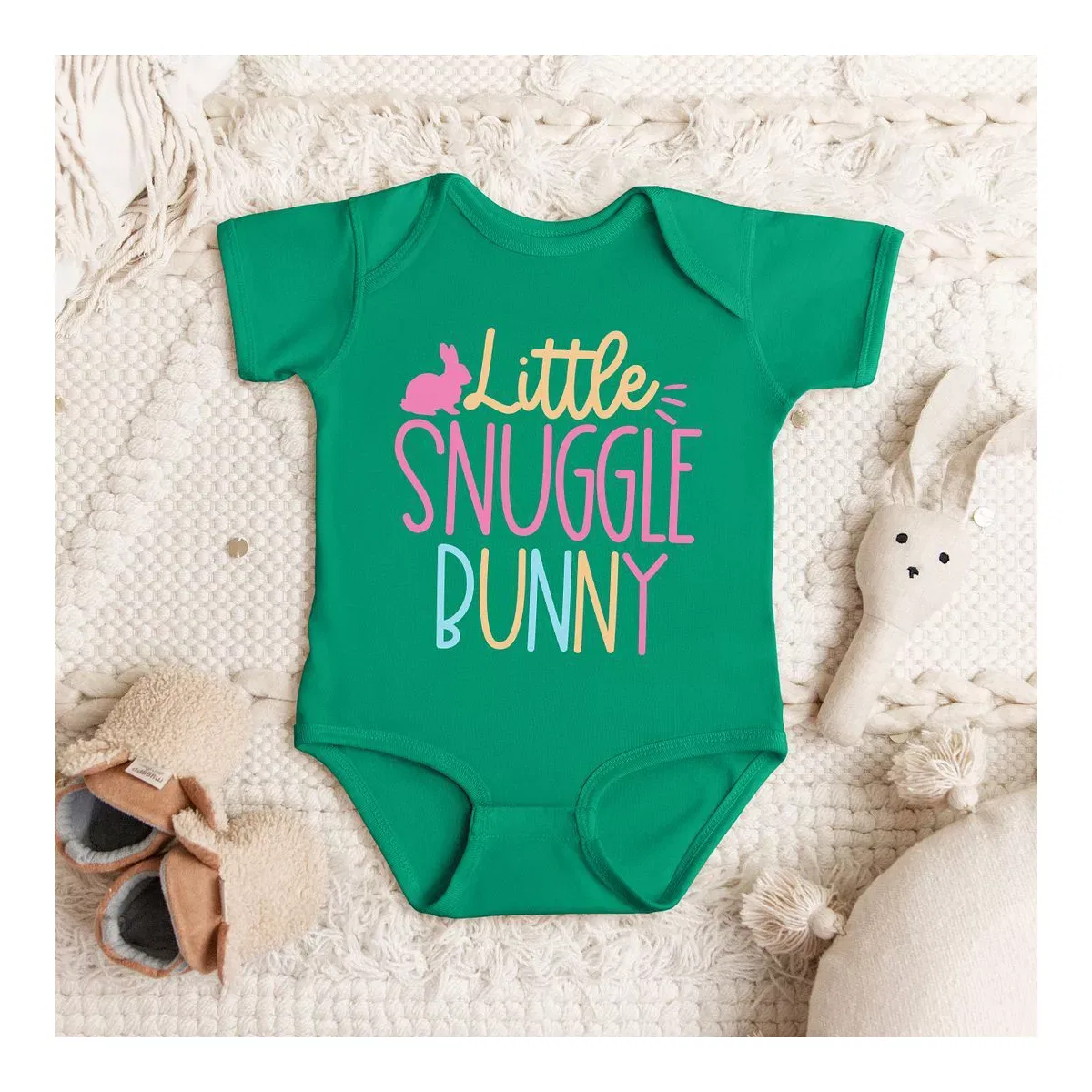 Детский боди с коротким рукавом Little Snuggle Bunny The Juniper Shop, Kelly — фото 2