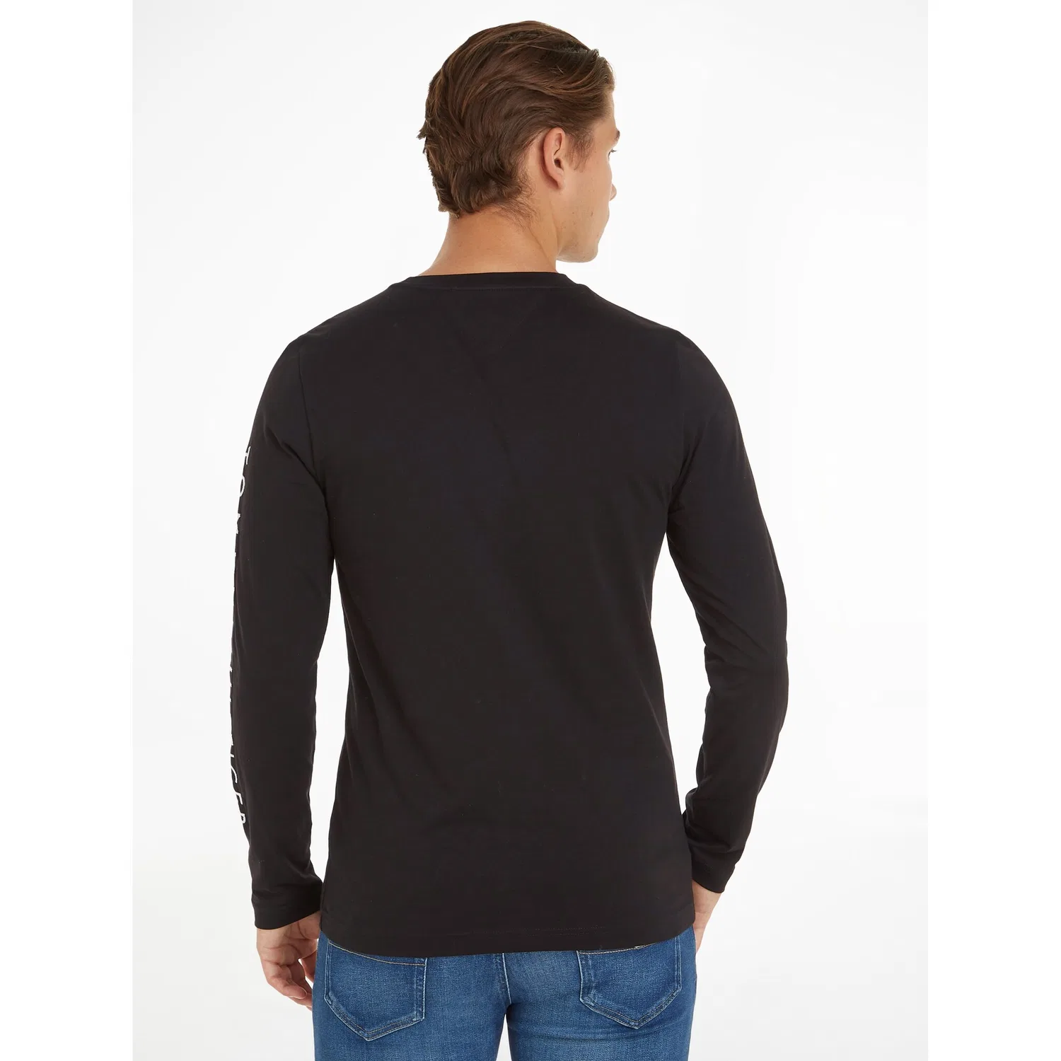 Женская длинная футболка с логотипом Tommy Hilfiger, Black — фото 2