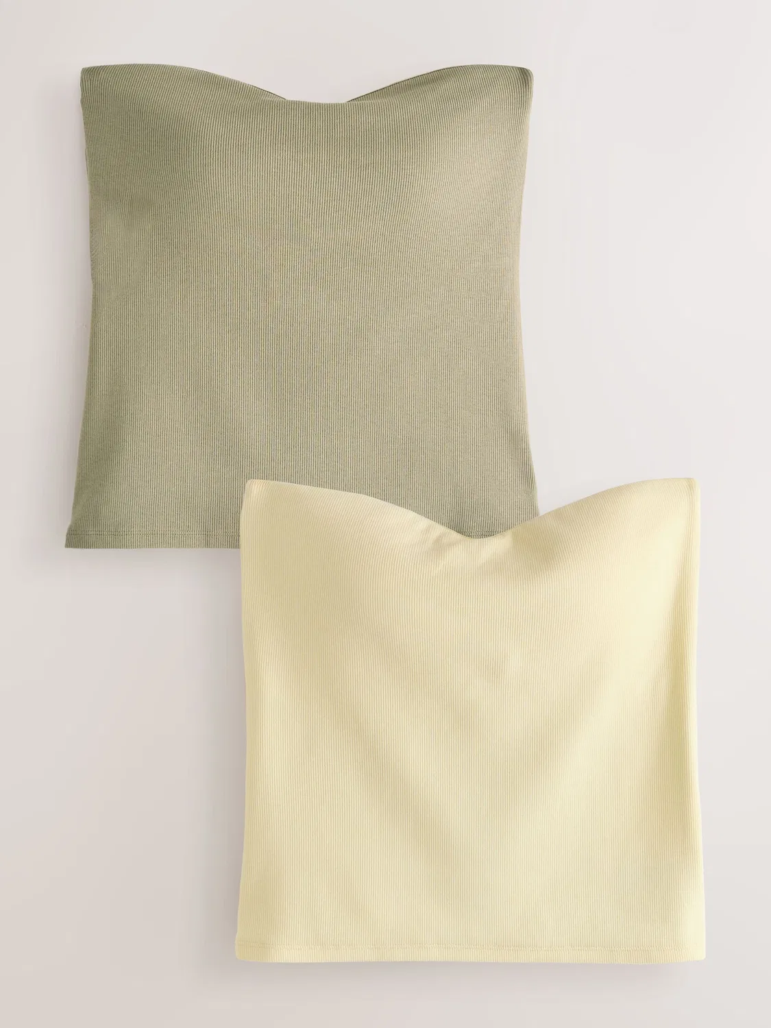 Топ-бандо с поддержкой, Cotton Rib, Green/Yellow Next