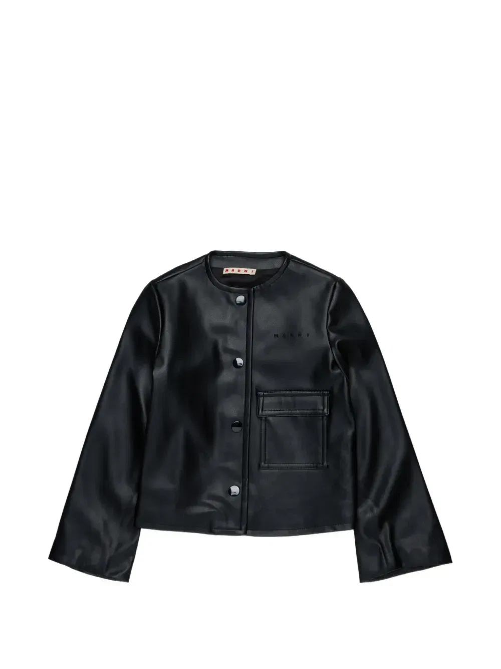 Бомбер с вышитым логотипом Marni Kids, черный