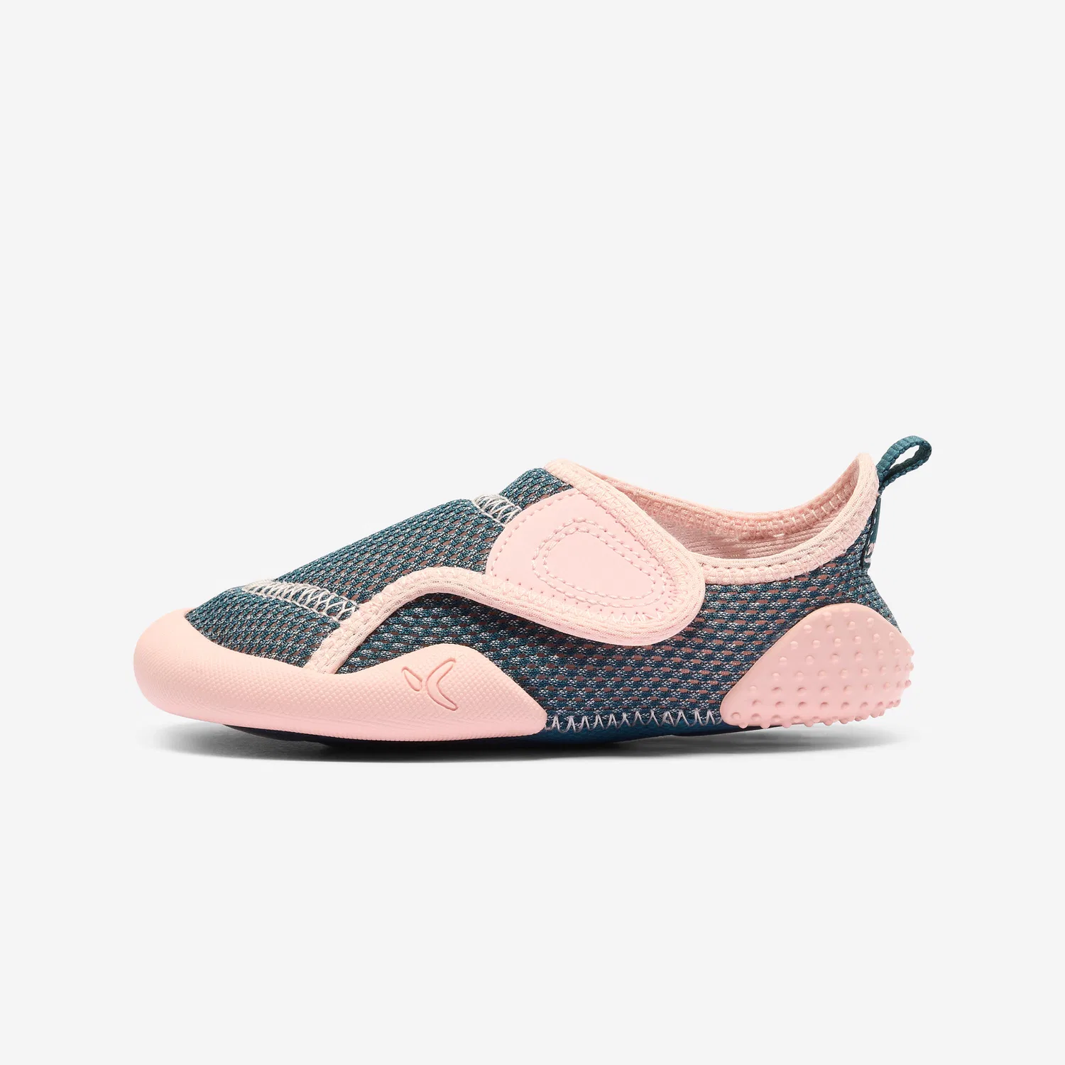 Детские кроссовки с липучкой Turnschuhe Babys/Kleinkinder Klettverschluss rutschfest atmungsaktiv Decathlon, Цвет Perlrosa / Blaugrun