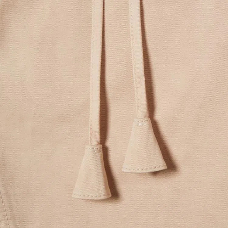 Женская длинная юбка из хлопка и льна с плиссировкой GUCCI, Light Pink — фото 3