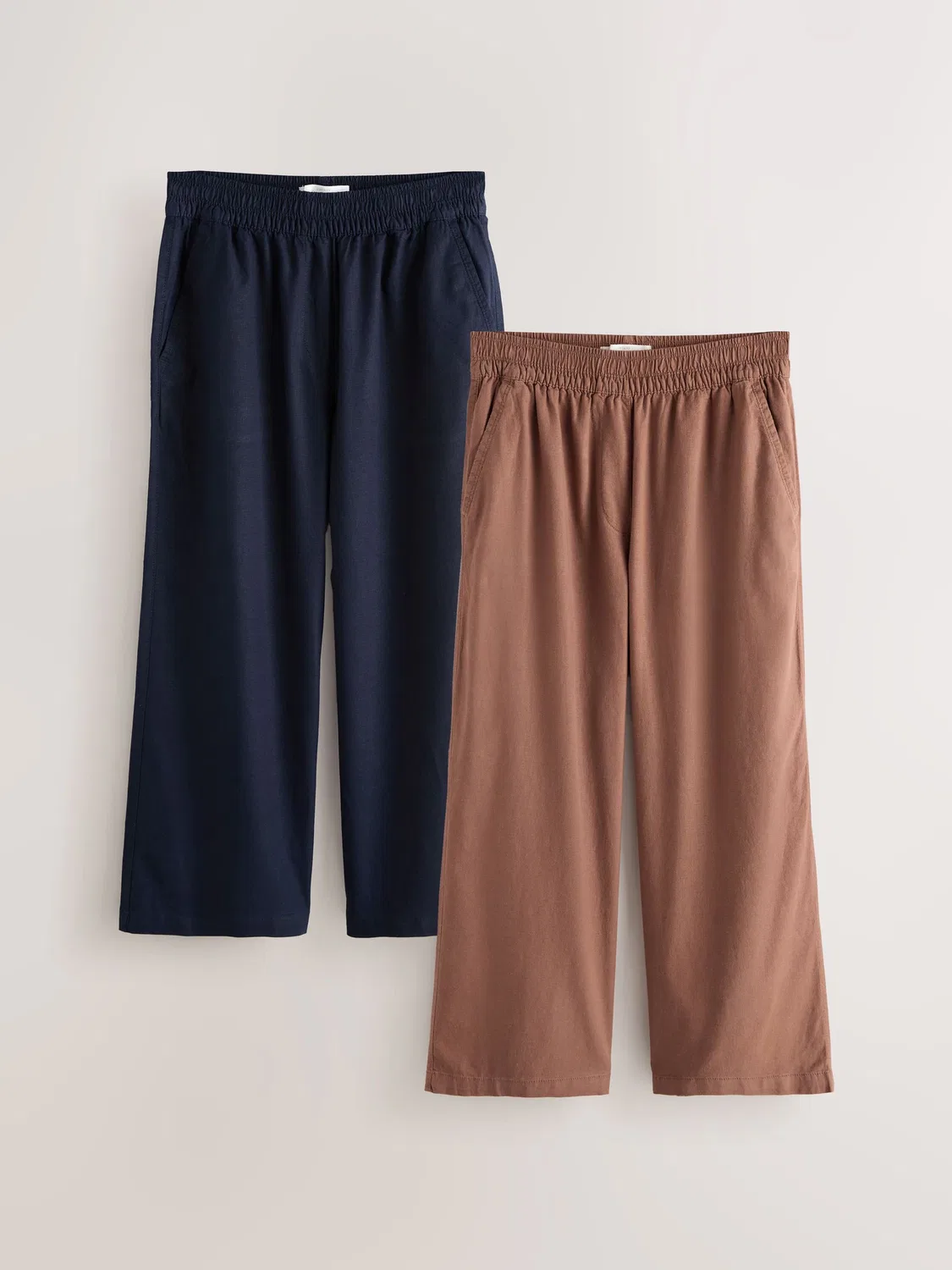Брюки-кюлоты 2 шт. Next, цвет Navy Blue/Camel Brown