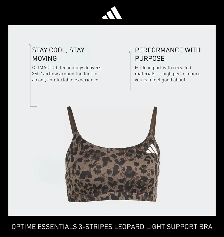 Спортивный бюстгальтер-бралетт ADIDAS PERFORMANCE коричневого и светло-коричневого цвета — фото 3