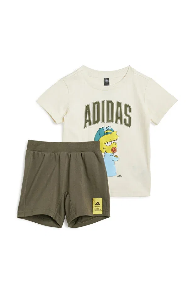 Детский спортивный комплект с принтом The Simpsons Adidas, Cream White