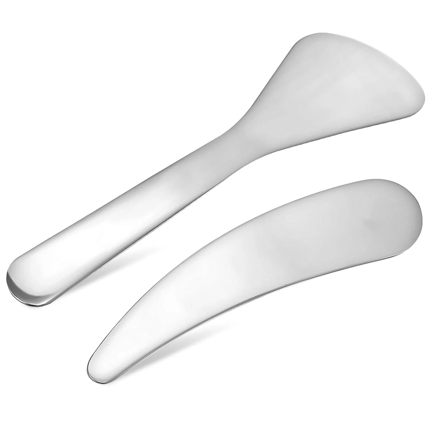 Набор косметических шпателей из нержавеющей стали, 2 шт, 8 см Generic