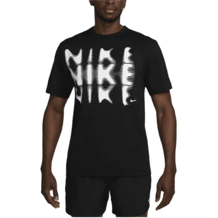 Футболка с круглым вырезом, ретро-стиль, Nike, Black
