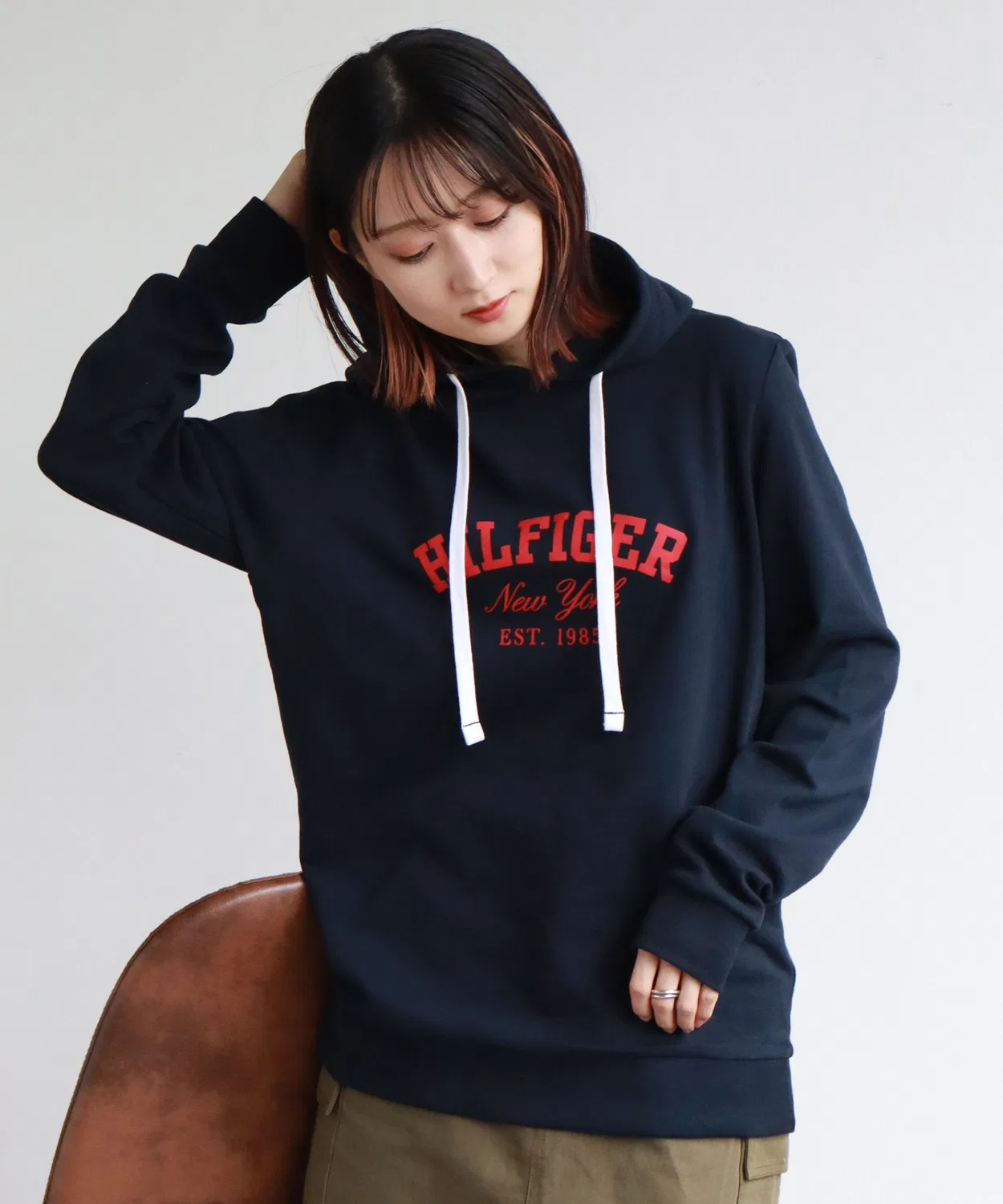 Мужское худи с принтом TOMMY HILFIGER, Navy — фото 3