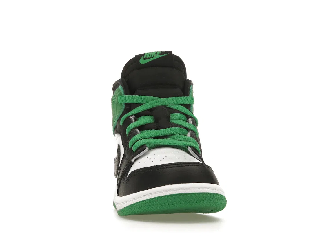 Детские кроссовки с принтом Jordan 1 Retro High OG Jordan, Black/Lucky Green-White — фото 2