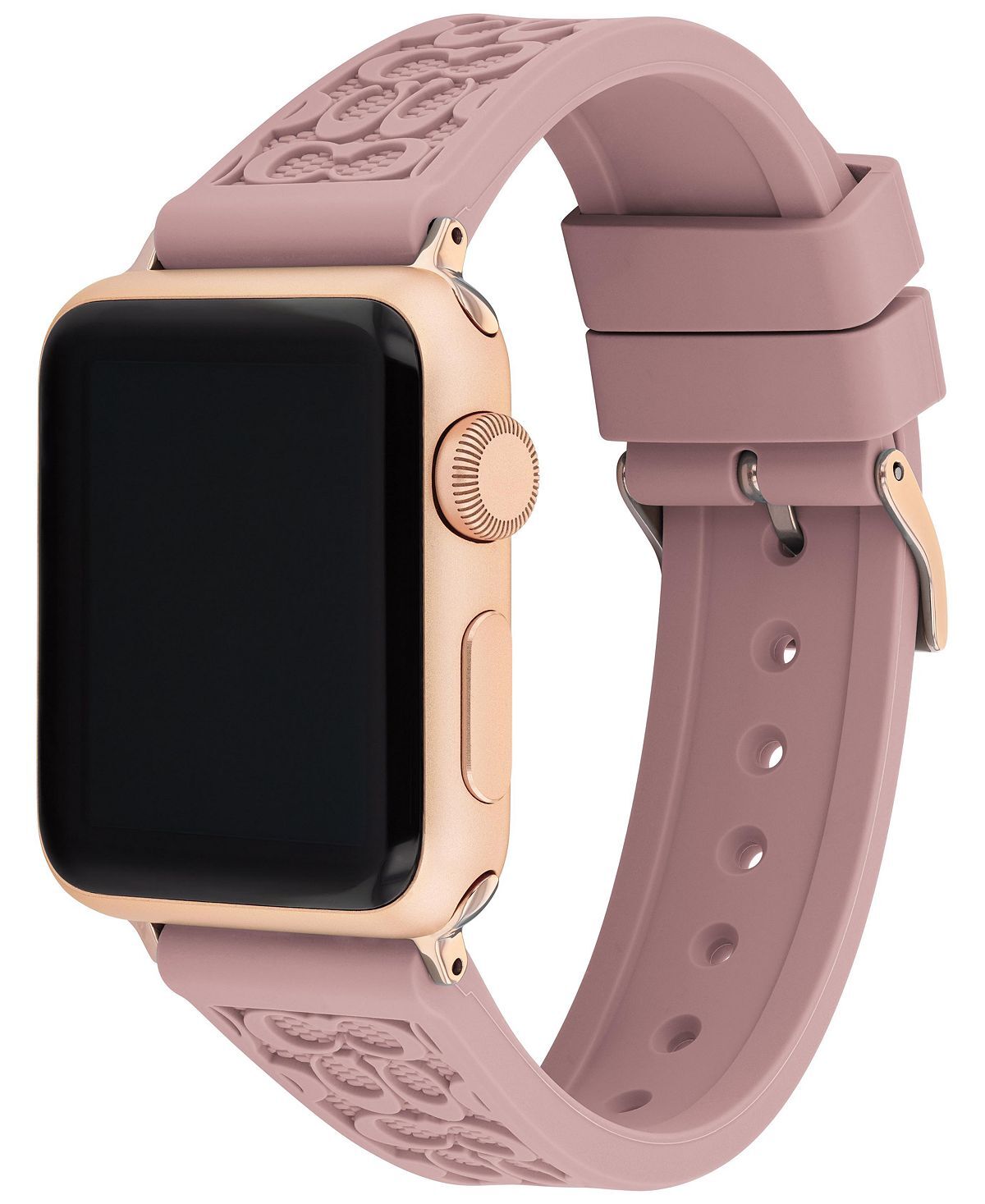 Розовый каучуковый ремешок для часов apple®, 38/40/41 мм COACH, розовый — фото 4