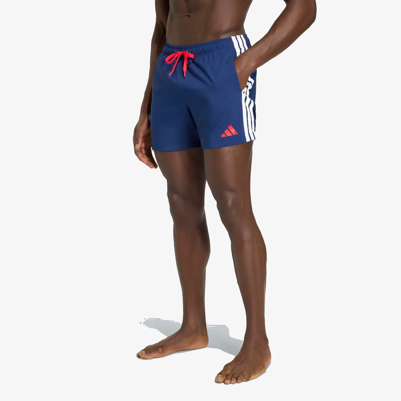 Шорты плавательные с 3 полосками 3-Stripes Adidas, темно-синий — фото 2