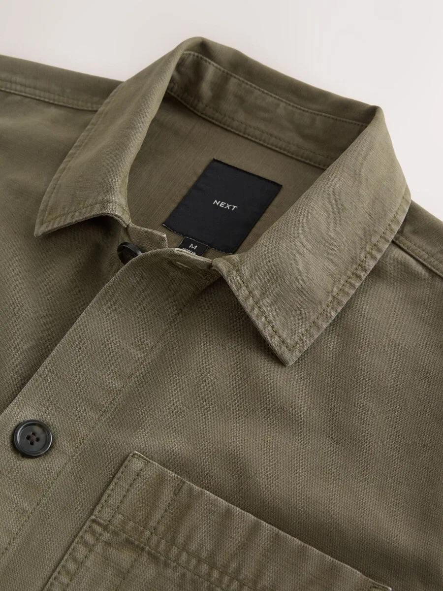 Куртка Next Regular fit Between-Season Jacket 'Chore' цвета хаки — фото 4